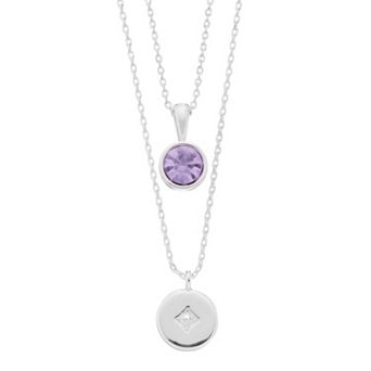 City Luxe Simulated Gemstone Birthstone Double Strand Necklace