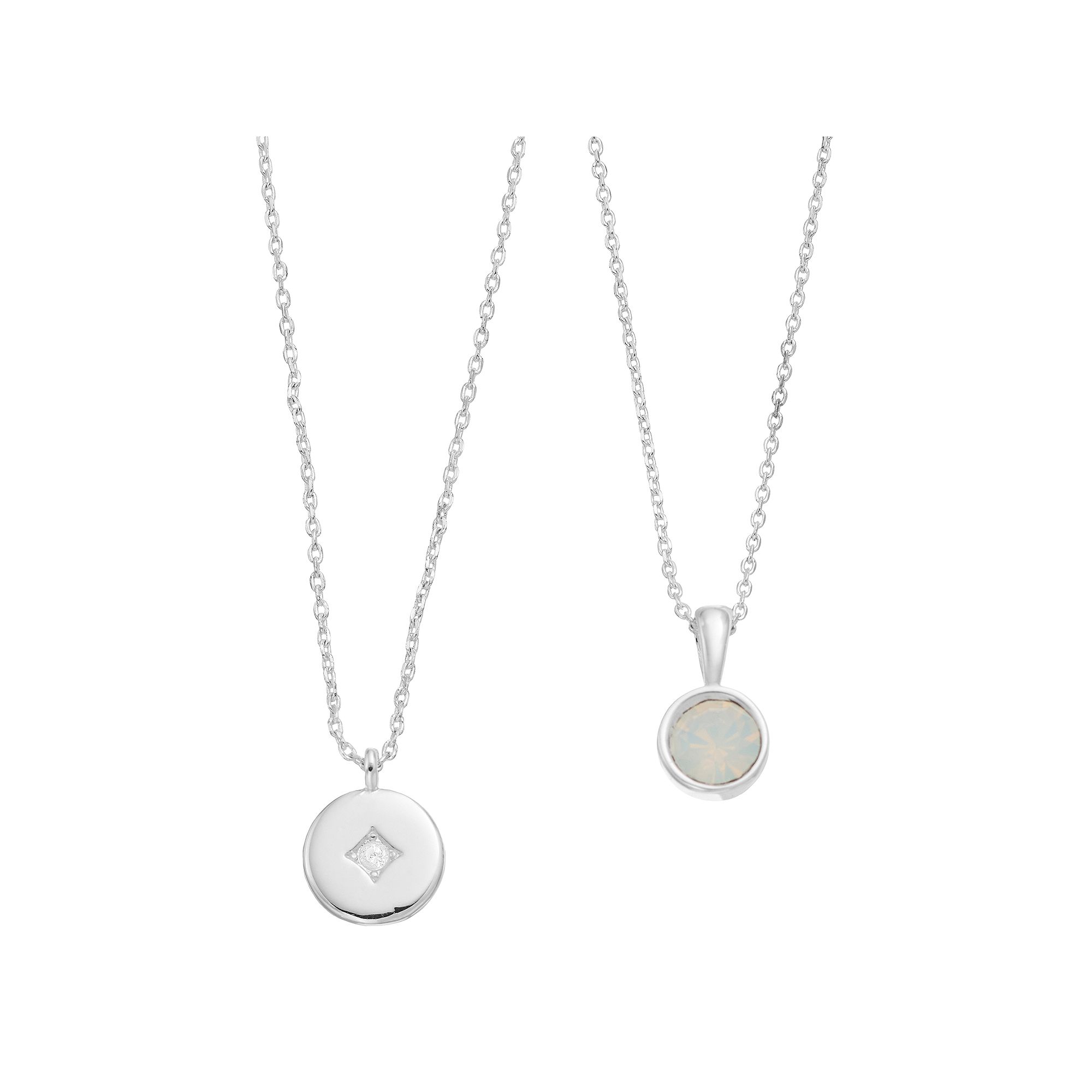City Luxe Simulated Gemstone Birthstone Double Strand Necklace, Womens, Si