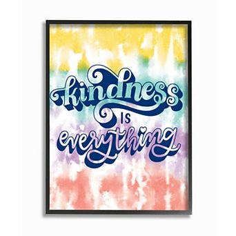 Stupell Home Decor Kindness is Everything Tie-Dye Framed Wall Art