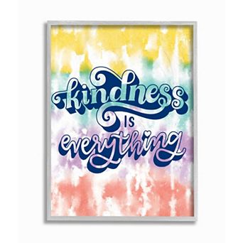 Stupell Home Decor Kindness is Everything Tie-Dye Framed Wall Art