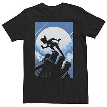 Big & Tall Disney Peter Pan Curious Shadow Silhouette Tee