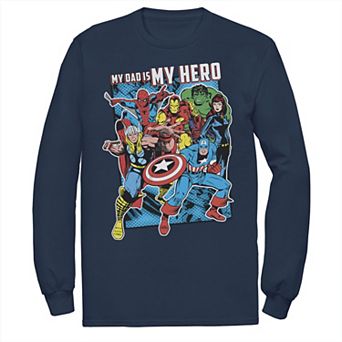 Men's Marvel Heros My Dad My Hero Father's Day Tee