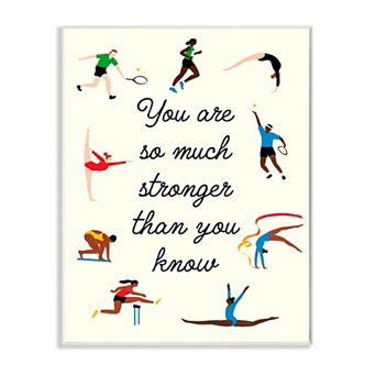 Stupell Home Decor Stronger Than You Know Athlete Plaque Wall Art