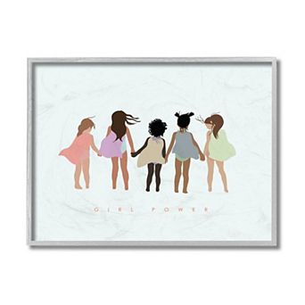 Stupell Home Decor Girl Power Caped Superheroes Framed Wall Art