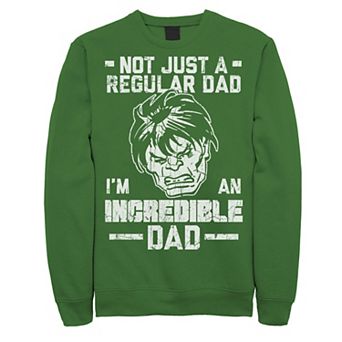 Men's Marvel Hulk Father's Day Not Regular Dad Sweatshirt