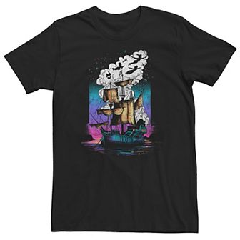 Disney's Peter Pan Big & Tall Pirate Ship Flight Neon Tee