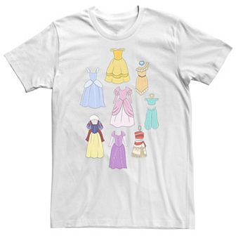 Big & Tall Disney Princess Dress Collage Portrait Tee