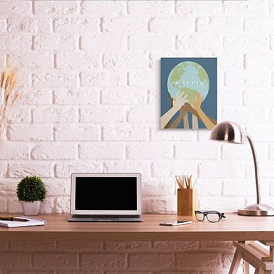 Stupell Home Decor Brighter Day Diverse Hands Canvas Wall Art
