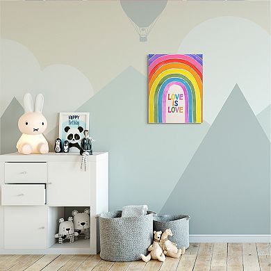 Stupell Home Decor Love Is Love Rainbow Canvas Wall Art