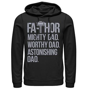 Men's Marvel Fa-Thor Mighty Worthy Astonishing Dad Father's Day Hoodie