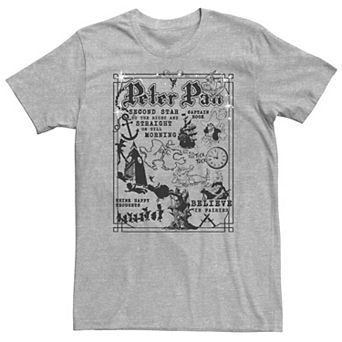 Big & Tall Disney Peter Pan A Traveler's Guide To Never Land Tee