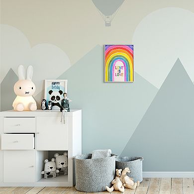 Stupell Home Decor Love Is Love Rainbow Framed Wall Art