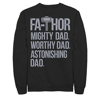 Men's Marvel Fa-Thor Mighty Worthy Astonishing Dad Father's Day Sweatshirt