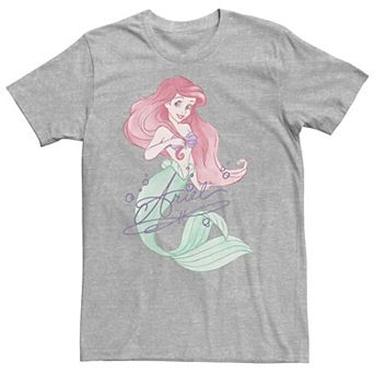 Big & Tall Disney The Little Mermaid Ariel Signed Portrait Tee
