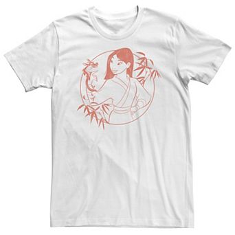 Big & Tall Disney Mulan & Mushu Bamboo Portrait Outline Tee