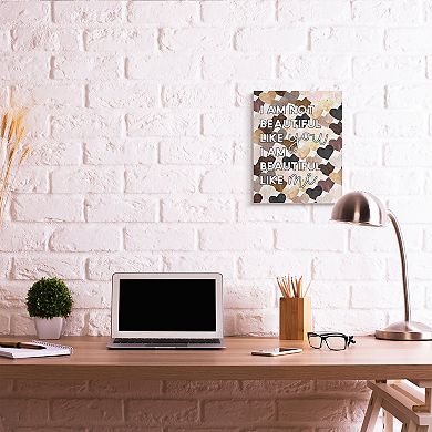 Stupell Home Decor Beautiful Like Me Heart Pattern Canvas Wall Art