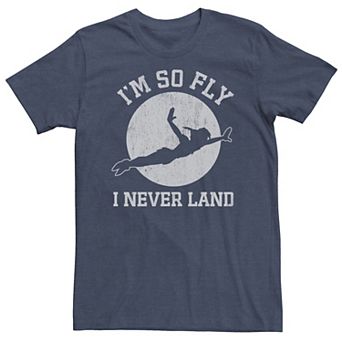 Big & Tall Disney Peter Pan Silhouette I'm So Fly I Never Land Tee