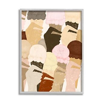 Stupell Home Decor Hands Holding Ice Cream Framed Wall Art