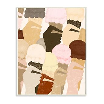 Stupell Home Decor Hands Holding Ice Cream Plaque Wall Art