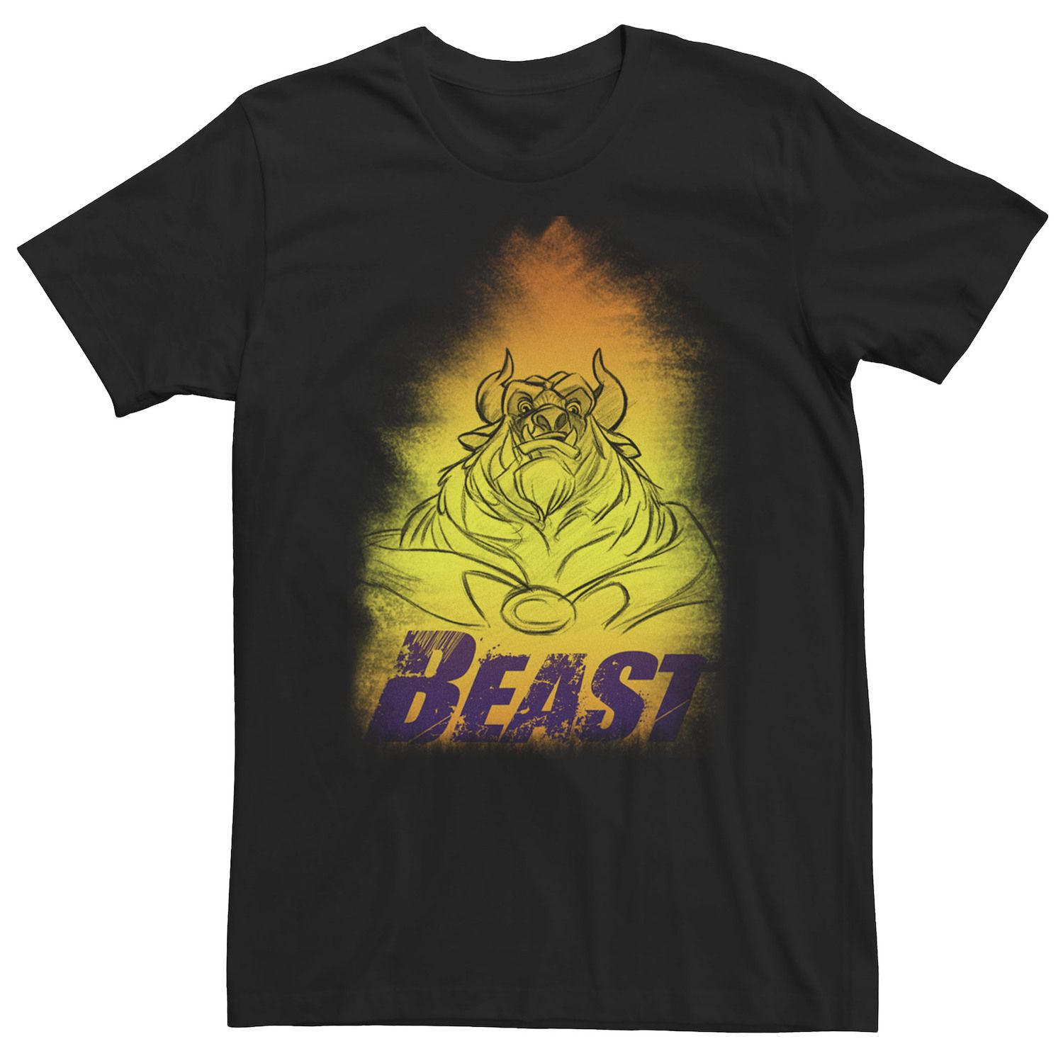 Image for Disney Big & Tall Beauty And The Beast Glowing Beast Portrait Tee at Kohl's.