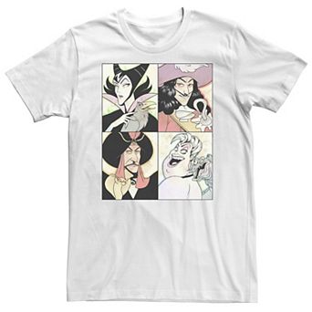Disney Villains Big & Tall Anime Watercolor Panels Tee