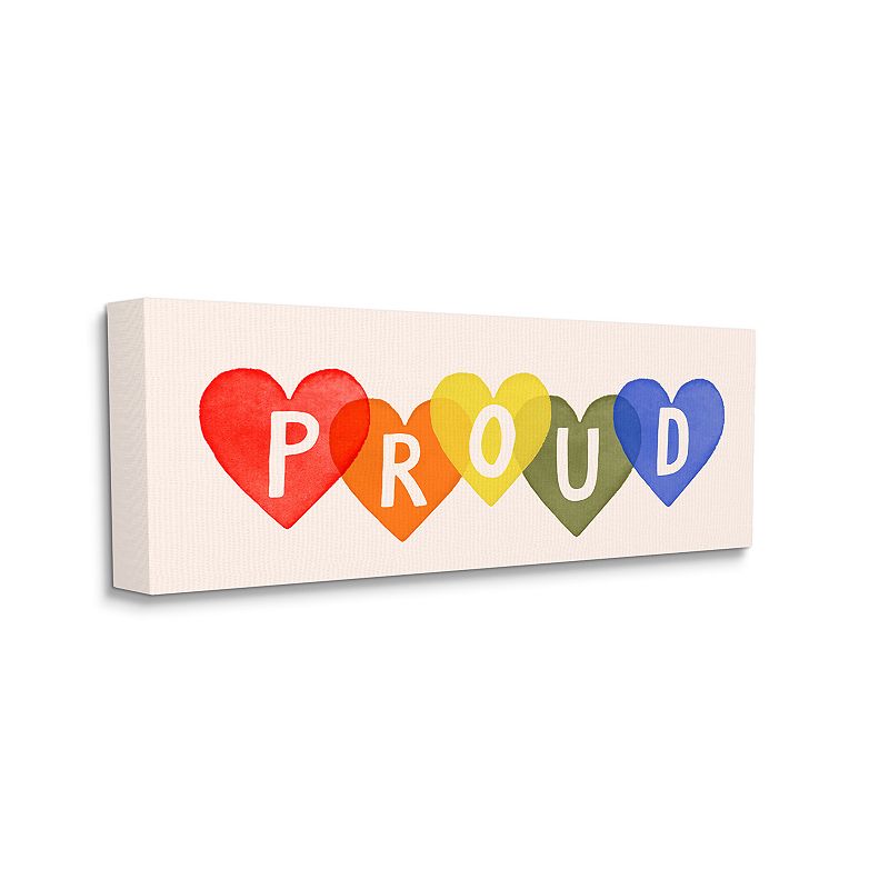 Stupell Home Decor Proud Rainbow Canvas Wall Art, Multi
