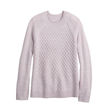 Women's Croft & Barrow® Cozy Roll-Neck Textured Sweater