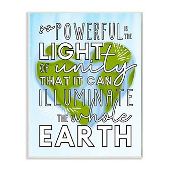 Stupell Home Decor Light Of Unity Earth Plaque Wall Art