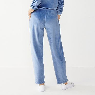 Women's Croft & Barrow® Velour Straight-Leg Joggers