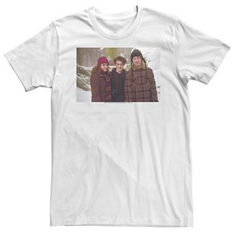 Big & Tall Harry Potter Hermione Ron & Harry Snow Portrait Tee