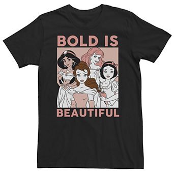 Big & Tall Disney Princess Classic Retro Cartoon Bold Is Beautiful Tee
