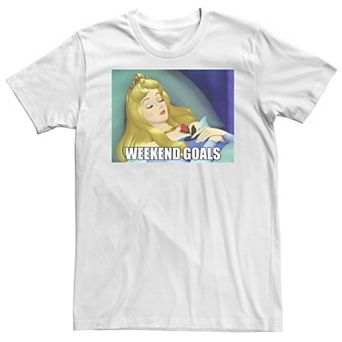 Big & Tall Disney Sleeping Beauty Aurora Weekend Goals Meme Tee