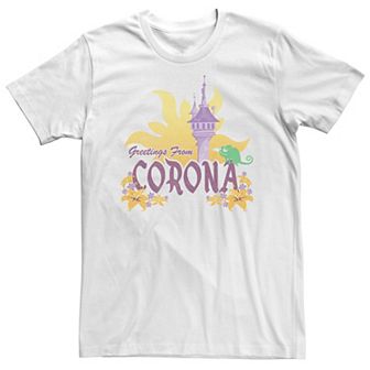 Big & Tall Disney Tangled Greetings From Corona Tower Poster Tee
