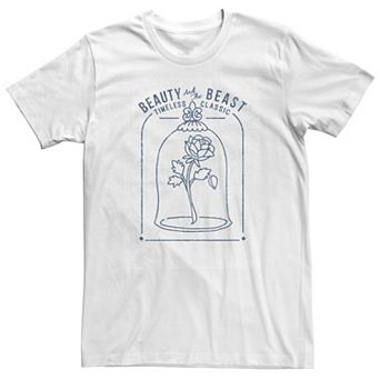 Big & Tall Disney Beauty And The Beast Classic Rose Glass Tee