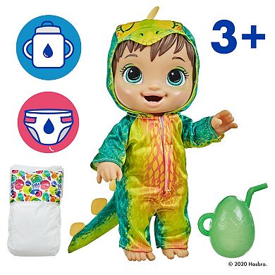 Baby Alive Dino Cuties Stegosaurus Brown Hair Doll