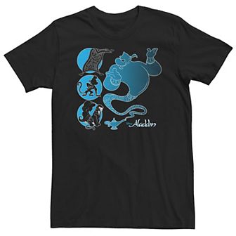 Big & Tall Disney Aladdin Genie Blue Silhouette Tee