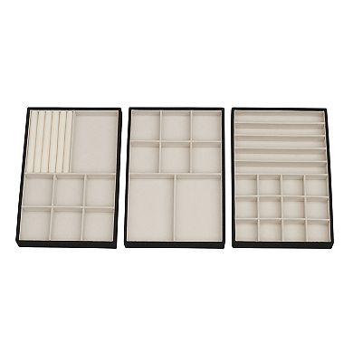 Household Essentials Stackable Jewelry Trays 3-pack Set