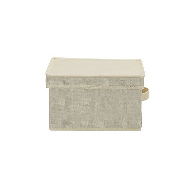Household Essentials Medium Canvas Storage Boxes with Lids