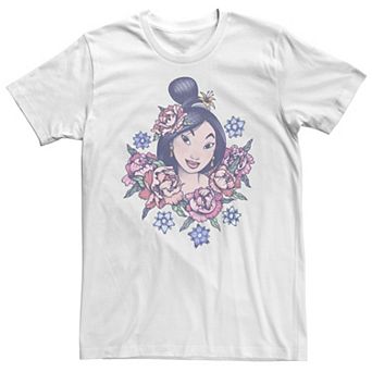 Big & Tall Disney Mulan Floral Portrait Vintage Tee