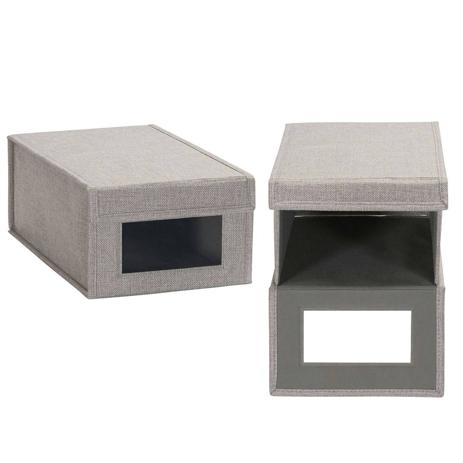Image for Household Essentials Small Drop-Front Shoe Box 2-pack Set at Kohl's.