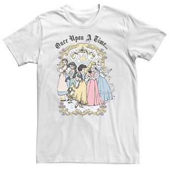 Big & Tall Disney Princess Once Upon A Time Vintage Cartoon Tee