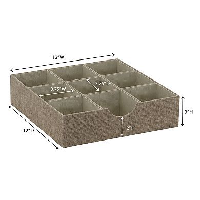 Household Essentials 9-Compartment Square Organizer Tray
