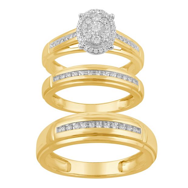 Kohl's wedding hot sale rings sets