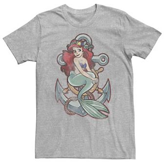 Big & Tall Disney Little Mermaid Tattoo Anchor Pose Tee