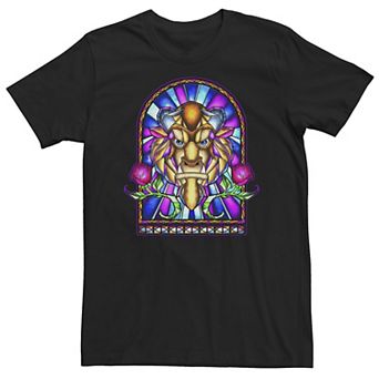 Big & Tall Disney Beauty And The Beast Stained Glass Window Tee