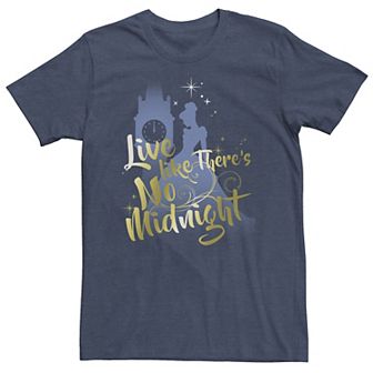 Big & Tall Disney Cinderella Silhouette Live Like There's No Midnight Tee