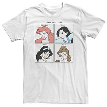 Big & Tall Disney Princess True Princess Is Original Brave Fierce Kind Tee