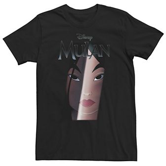 Big & Tall Disney Mulan Movie Poster Style Sword Mirror Tee