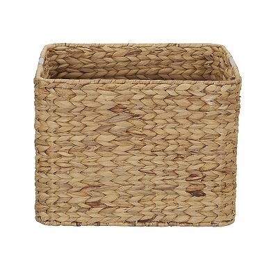 Household Essentials Square Hyacinth Wicker Basket