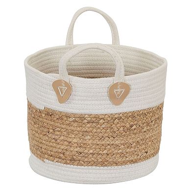 Household Essentials Corn Husk and Hyacinth Wicker Basket